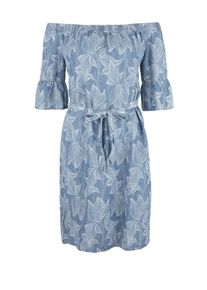 s.Oliver RED LABEL, Damen Kleid, Hellblau / Weiß