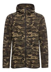 Urban Classics, Herren Jacke 'Interlock Camo Zip Jacket', Dunkelgrün