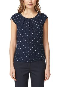 s.Oliver BLACK LABEL, Damen Bluse, Navy / Wei&szlig;