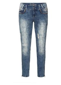 sheego Denim, Damen Stretch-Jeans mit Ziernieten, Blue Denim