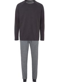 Schiesser, Herren Pyjama, Anthrazit / Graumeliert