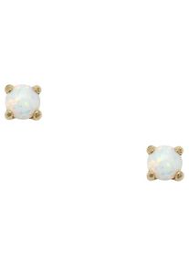 Fossil, Damen Ohrstecker 'Vintage Iconic, JF03068710', Gold / Weißmeliert