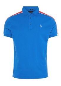 J. Lindeberg J.Lindeberg, Herren Shirt 'Billi', Himmelblau / Neonorange / Weiß