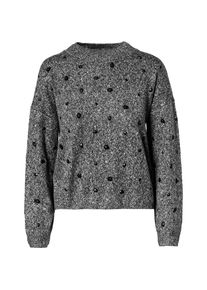 Only, Damen Pullover, Grau / Dunkelgrau / Schwarz