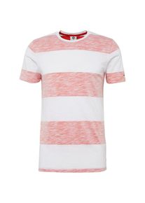 Jack & Jones JACK & JONES, Herren T-Shirt 'JCOSTRIPY TEE SS CREW NECK', Rot / Wei&szlig;