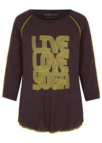 YOGISTAR.COM, Damen Shirt 'boogie T', Braun / Gelb