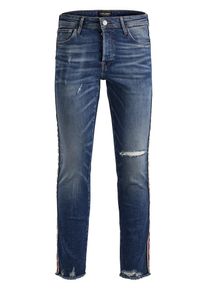 Jack & Jones JACK & JONES, Herren Jeans 'GLENN ORIGINAL', Blue Denim / Rot / Weiß