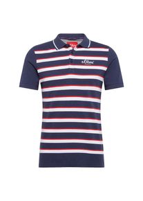 s.Oliver RED LABEL, Herren Poloshirt, Nachtblau / Rot / Wei&szlig;