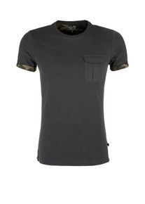 Q/S Designed By, Herren T-Shirt, Mokka / Khaki / Schwarzmeliert