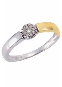 Firetti, Damen Diamantring, Gold / Silber / Wei&szlig;