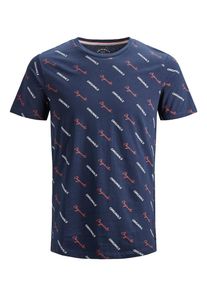 Jack & Jones JACK & JONES, Herren T-Shirt, Nachtblau / Rot / Wei&szlig;