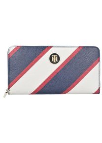 Tommy Hilfiger, Damen Portemonnaie, Anthrazit / Rot / Weiß