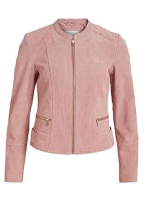 Vila, Damen Lederjacke 'MISS SUEDE', Ros&eacute;