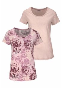 Boysen's BOYSEN'S, Damen Shirts 2er Pack, Rosa