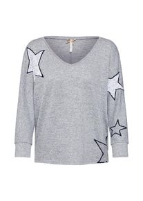 Key Largo, Damen Pullover 'WLS GALAXY v-neck 3', Graumeliert