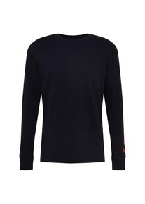 Review, Herren Shirt 'LS PRINT', Navy