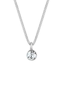 Elli, Damen Halskette 'Kreis, Solitär-Kette', Silber