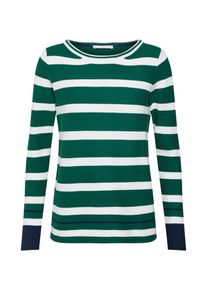 Esprit, Damen Pullover, Dunkelgr&uuml;n / Wei&szlig;