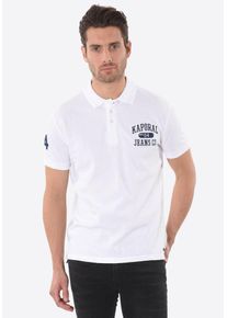 Kaporal5 Kaporal, Herren Poloshirt 'Lotus White', Kobaltblau / Wei&szlig;