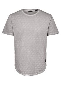 Only & Sons Only & Sons, Herren Detailreiches T-Shirt, Grau
