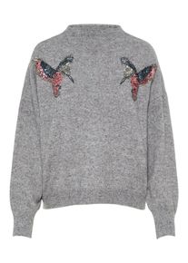 Véro Moda VERO MODA, Damen Pullover, Graumeliert / Hellpink