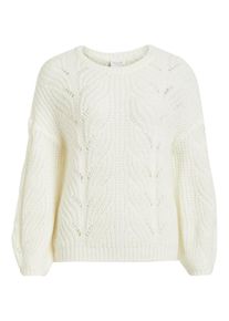 Vila, Damen Pullover, Wei&szlig;