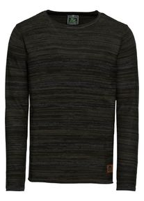 Key Largo, Herren Pullover 'MST QUEST round', Graumeliert / Oliv