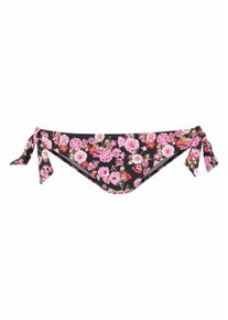 Lascana, Damen Bikinihose 'Bl&uuml;mli', Pink / Schwarz