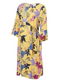 MAMALICIOUS, Damen Umstandskleid, Blau / Gelb / Cyclam