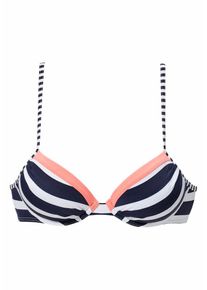 Kangaroos, Damen Push-up Top, Navy / Apricot / Weiß