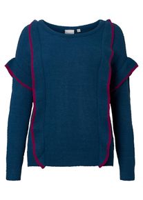JUNAROSE, Damen Pullover, Blau / Rot