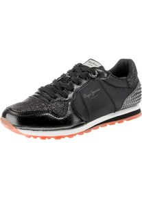 Pepe Jeans, Damen Sneaker 'Verona winner', Schwarz / Silber
