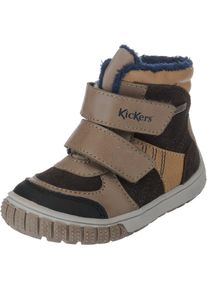 Kickers, Winterstiefel 'TEX SITROUILLE WPF', Hellbeige / Himmelblau / Braun / Safran