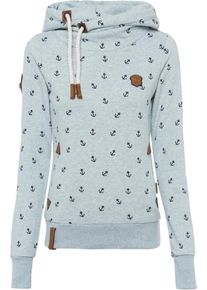 Naketano, Damen Sweatshirt 'Guts Over Fear', Navy / Mint