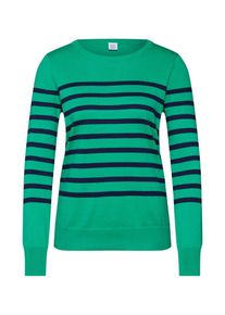 GAP, Damen Pullover 'CREW STRIPE', Navy / Jade