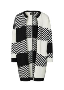 Only, Damen Cardigan, Schwarz / Wei&szlig;