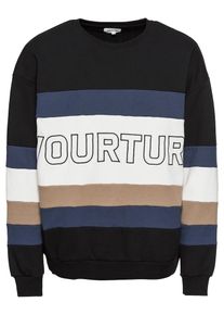Your Turn YOURTURN, Herren Sweatshirt, Beige / Navy / Schwarz / Weiß