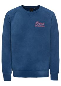 Deus EX MACHINA, Herren Sweatshirt 'Sunbleach Postmodern Crew', Blau / Rot