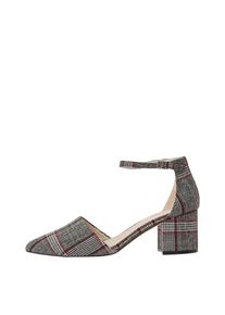 Bianco, Damen Pumps 'Divived D'orsay', Graumeliert / Karminrot / Weiß