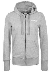 Reebok, Damen Trainingsjacke 'CrossFit', Graumeliert / Wei&szlig;