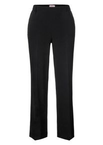 sheego Style, Damen B&uuml;gelfaltenhose, Schwarz