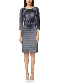 s.Oliver BLACK LABEL, Damen Kleid, Kobaltblau / Weiß