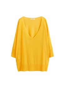 Violeta by Mango, Damen Pullover 'Sugar', Goldgelb