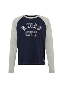 GAP, Herren Shirt 'TSQ LS GRAPH PH', Navy / Hellgrau