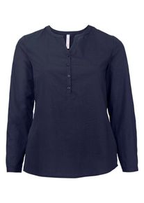 sheego Casual, Damen Basic Schlupfbluse, Marine