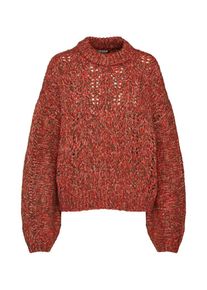 Review, Damen Pullover 'CROCHET PULL', Mischfarben / Rot