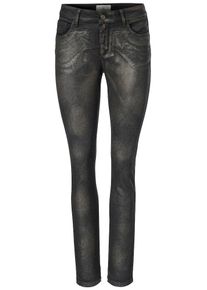 Heine, Damen R&ouml;hrenjeans, Bronze / Schwarz