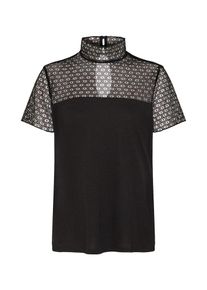 Only, Damen Shirt 'onlCATHY S/S LACE TOP JRS', Schwarz