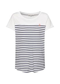 Tom Tailor Denim, Damen Shirt, Dunkelblau / Offwhite
