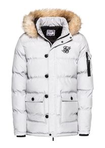SikSilk, Herren Parka 'SikSilk puff parka jacket', Grau
